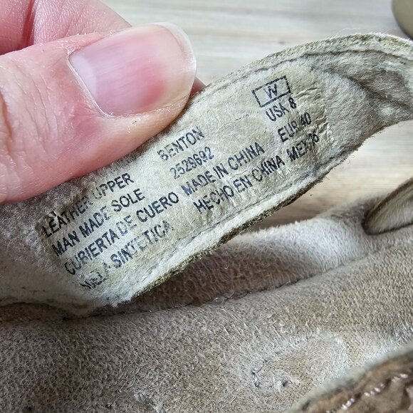 Earth Spirit Womens Sandals Suede Leather Tan Embellished Boho Casual Size 8 - Picture 12 of 12